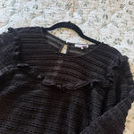 Parker  Long Sheer Sleeve Ruffle Top Blouse Photo 6