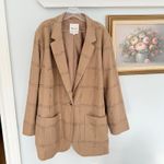 Madewell  Larsen Blazer in Windowpane 4X Oversized Single Button Jacket Pockets Photo 2