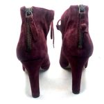 Nine West "UNFORGETTABLE" PURPLE SUEDE LACE UP BOOTIE STILETTO HEELS (6M) Photo 11