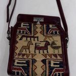 Vintage Kilim Crossbody Handbag Rug Tapestry Turkish Leather Bag Organizer Photo 0