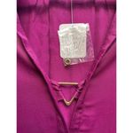 Free People Satin Tunic Top V-neck Bright Wine Womens Small NEW Rayon & Viscose Photo 8