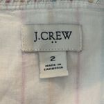 J.Crew  White Multi Metallic Shimmer Stripe Ruffle Trim Midi Maxi Dress Photo 3