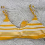 Aerie  Womens Bikini Top Yellow Striped Square Neck Adjustable Strap Swimwear NWT Photo 0