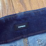 EXPRESS 70’s flare high rise dark wash jeans front zipper 8 Photo 5