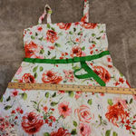 Citi Clothing Size 14P Petites Garden Dress Chic Floral Flower Wedding Cotton White Photo 3