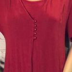 Vintage Long Red Crinkly Dress Lace Up Back No Tags Medium? Size undefined Photo 2