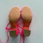 Lulus Lulu’s Neon Pink Lace Up Shoes size 7 Photo 5