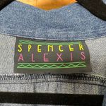 Spencer Alexis Vintage 90s Large Denim Button Down Maxi Shirt Dress Safari Style Blue Photo 1