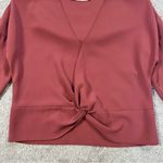 Amanda Uprichard Women’s Red Long Sleeve Halifax Top Blouse V-Neck Size S Photo 5