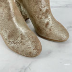 Seychelles  Ankle Boots Booties Metallic Block Heel Round Toe Zipper Size 7 New Photo 3