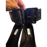 Max Mara Women's Black Pree Kitten Heel Leather Pumps Size 37.5 NWOT/box Photo 9