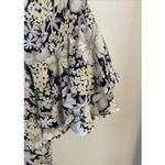 CHAPS  Women Blouse 3/4 BELL SLEEVE CRINKLE TOP SPRING NAVY‎ Small Photo 3