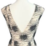 Carmen Marc Valvo Sleeveless Cocktail Dress 2 Fit & Flare Tan Black Old Money Photo 5