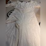 Farm Rio  Off-Shoulder Lace Jumpsuit in White Photo 8