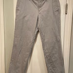 Gap Size 2 Gray Cotton Skinny Boyfriend Fit Zip Up Khaki Chino Pants Photo 0