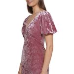 Guess NWT  Textured Bodycon Crushed Velvet Mini Dress in Wine Size 12 New w/Tag Photo 4