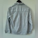 LAKE Pajama Top Striped Cotton Button Front Long Sleeve Sleep Shirt Sz S White Photo 1