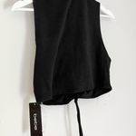 Bebe NWT Women's Two Piece Shirred Knit Dress in Black Size Large Photo 7