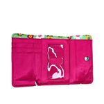 Vera Bradley Kiss Lock Wallet Tutti Fruitti Floral Pink Green Quilted Bohemian Photo 2