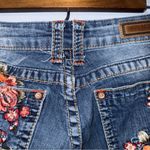 Grace in LA Flare Wide Leg Jeans with Embroidery Blue Size 26 Photo 8