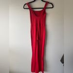 Set Active  Red Seamless Ribbed Sleeveless Tank Activewear Jumpsuit Size Small‎ Photo 6