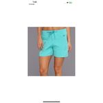 The North Face  Womens Turquoise Blue Swim Shorts Size 4 Zipper‎ Pocket EUC Photo 6