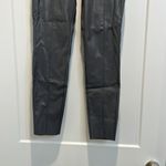 H&M  grey faux leather skinny leg pants size 4. In great condition! Photo 1