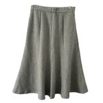 OGL FuzzLuxe High Waisted Umbrella Hem Midi Skirt Heathered Gray L Large New Photo 1