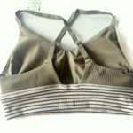 Aerie NWT  Offline Stretch Ribbed Medium Support Sports Bra Green Stripes Medium Photo 9