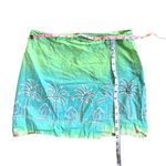San Spirit Halter Top Skirt Set Embroidered Tropical Palm Trees Design Sz Small Photo 6