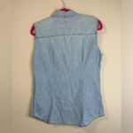 J.Crew  Perfect Fit Denim Sleeveless Button Down Photo 3