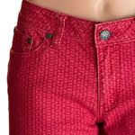 prAna Kara Red Denim Jeans Patterned Pants ~ Women's Size 8 / 29 Photo 3