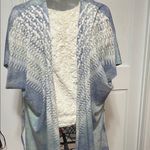 Cato πππBOGOHO πππ Blue and White Patterned Kimono Cardigan-Large Photo 2