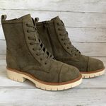 MIA NWT  Women's Havenn Lace-Up Chunky Sole Booties in Olive Green Photo 1