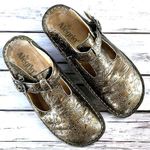 Alegria ALG-511 Lite Pewter Embossed Leather Clogs Comfort Backless 39 8.5/9 Photo 0