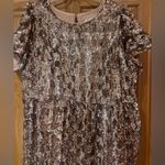 Maeve  by Anthropologie Bernadette Rose Gold‎ Sequin Tiered Midi Dress Size 1X Photo 8