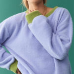 Anthropologie  Maeve Cozy Ringer Sweatshirt Top XL Photo 0