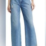 frame denim frame le high 'n' tight wide-leg crop jeans downpour rips Photo 0