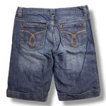 Calvin Klein Jeans Womens Denim Blue Jean Bermuda Shorts Dark Wash Rolled Cuffs Photo 3