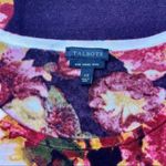 Talbots  Luxury Merino Wool Floral Sweater Burgundy Gold Pink XS Photo 8