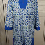 Cabana Life Womens Blue White Cabana Tunic Dress XL‎ Photo 0