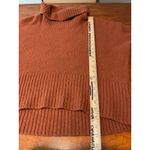 Rachel Zoe  Rust Orange Turtleneck Knit Sweater Women's Large Career Wear Mock Photo 4
