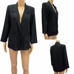 Briggs New York Briggs Petite Black One Button Blazer Womens Size 4P Photo 1