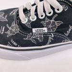 Vans Authentic Thank You Floral Black Women's Sneakers Color Black/White SZ 10.5 Photo 6