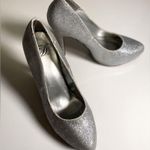 Silver Glitter sparkly high heels 5” heel Delicious Brand size 9 Photo 1