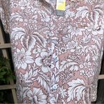 C&C California NEW  Hibiscus/Leaf 100% Linen Short Sleeve Button-Up Shirt L Photo 5