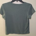 White Fox Boutique White Fox Ribbed Baby Tee Size Medium Photo 2