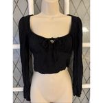 Kirious  Los Angeles Black Leopard Print Fairy Goth Crop top Size  Medium Photo 1