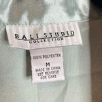 Y2K Vintage sage green satin button down swing dress Size M Photo 2