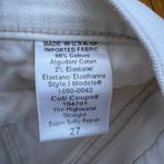 Current/Elliott The High Waist Straight Destroyed Jeans Super Salty Repair 27 Photo 9